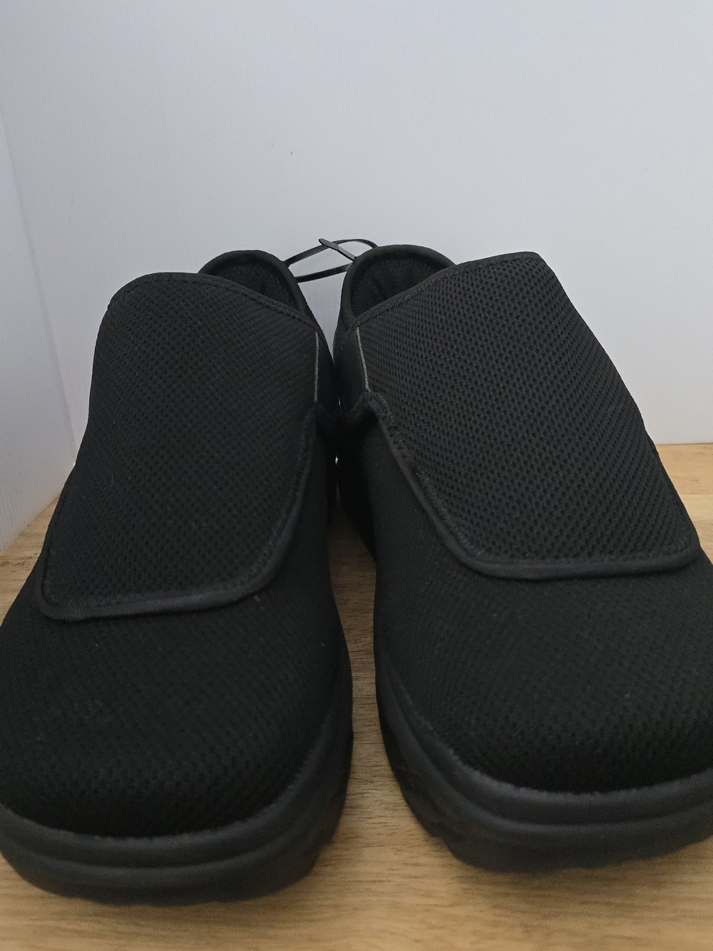 Men's Black Slip-On Mesh Comfort Loafers, Size 12W NWOB